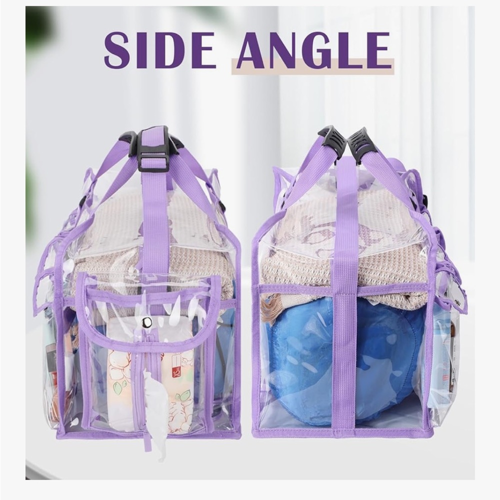 Purple Transparent Tote Bag